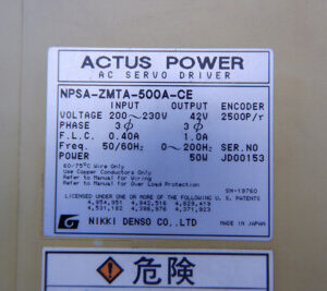 NIKKI DENSO NPSA-ZMTA-500A-CE NPSAZMTA500ACE 60days warranty