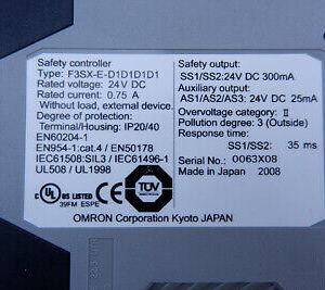 OMRON F3SX-E-D1D1D1D1 safety controller F3SXED1D1D1D1 60days warranty