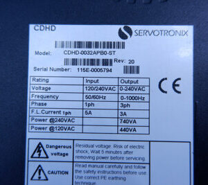 SERVOTRONIX CDHD-0032APB0-ST driver CDHD0032APB0ST 60days warranty