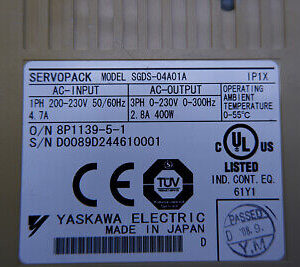 YASKAWA SGDS-04A01A (NO FRONT COVER) servo driver SGDS04A01A (NO FRONT COVER)